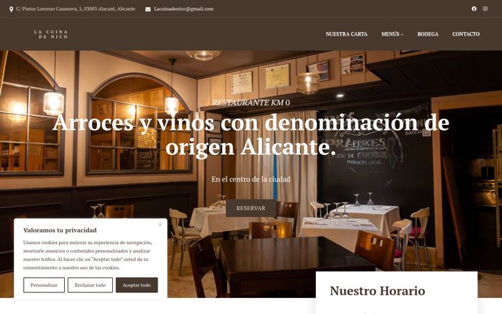 Screenshot of lacuinadenico.com