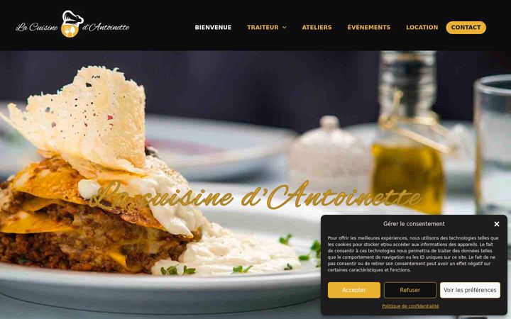 Screenshot of lacuisinedantoinette.fr