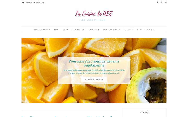 Screenshot of lacuisinedeaez.com