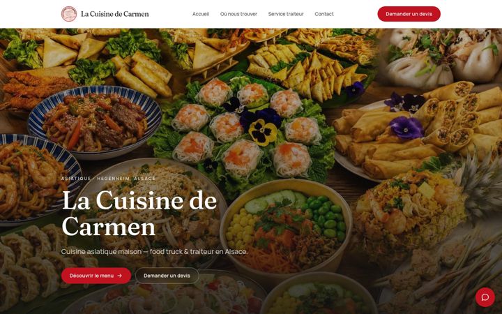 Screenshot of lacuisinedecarmen.com