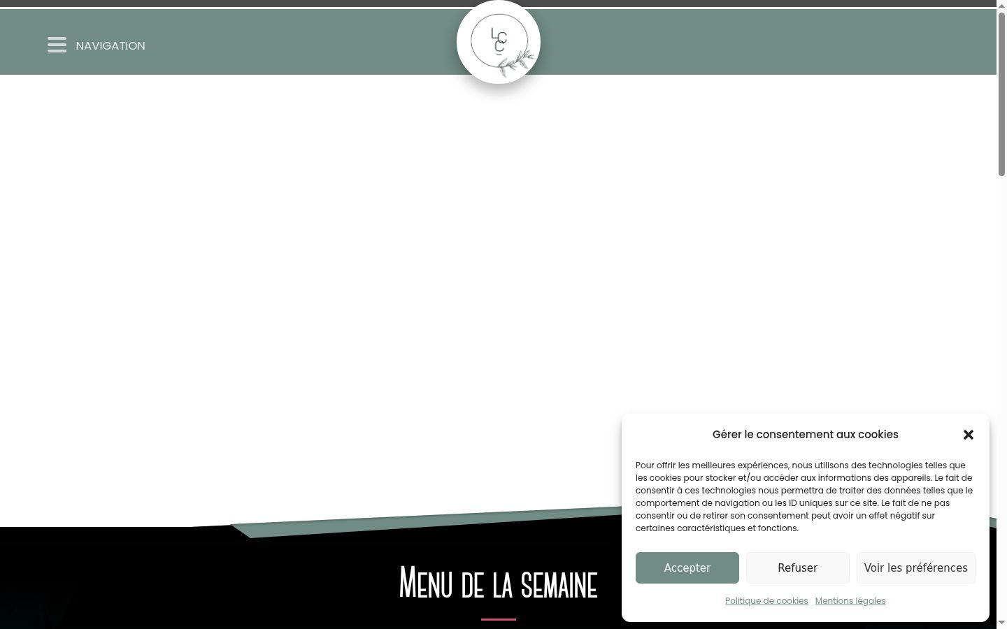 Screenshot des Einwilligungsbanners vor jeglicher Interaktion
