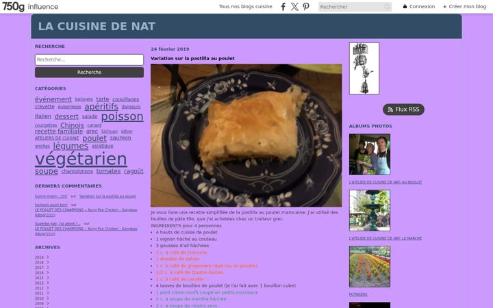 Screenshot of lacuisinedenat.com
