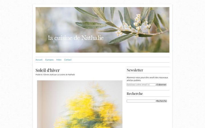 Screenshot of lacuisinedenathalie.com