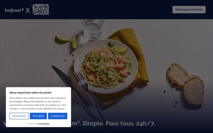 Screenshot of lacuisinegivree.fr