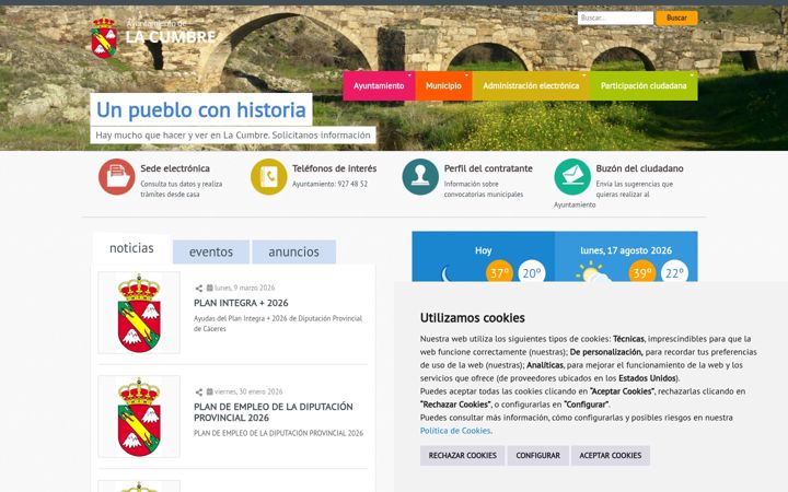 Screenshot of lacumbre.es