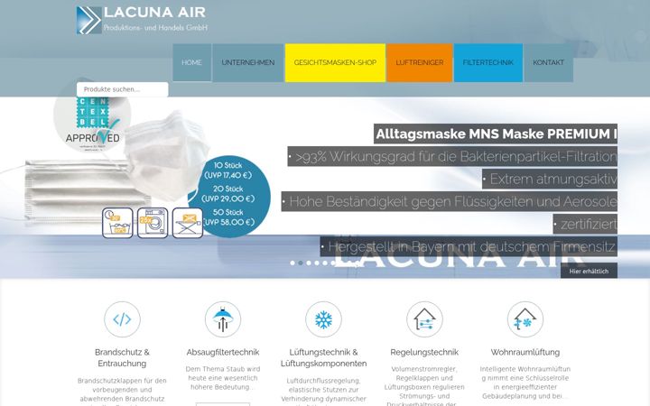 Screenshot of lacuna-air.de