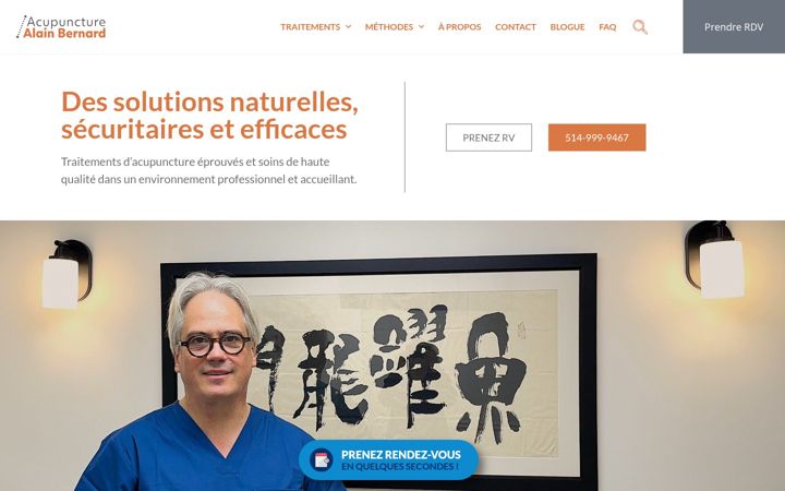 Screenshot of lacupuncture.ca