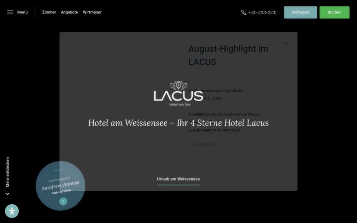 Screenshot of lacus.at
