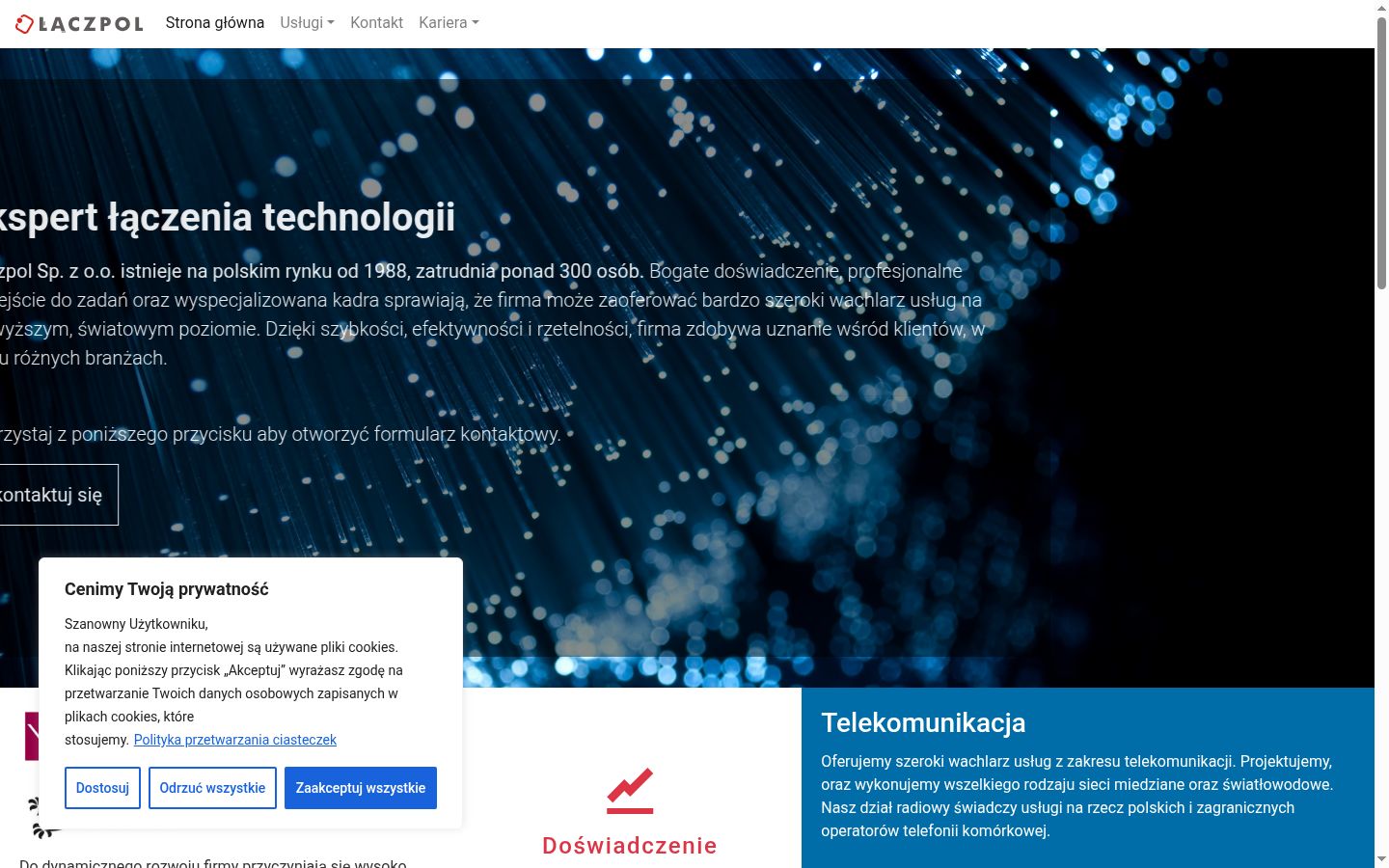 Screenshot des Einwilligungsbanners vor jeglicher Interaktion