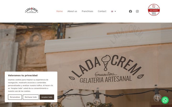 Screenshot of ladacrem.com