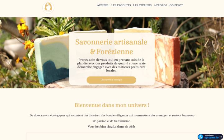 Screenshot of ladamedetrefle.eu