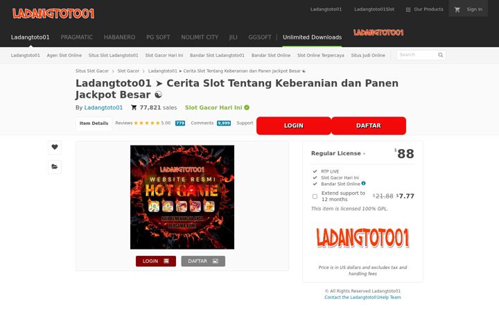 Screenshot of ladangtoto01.com