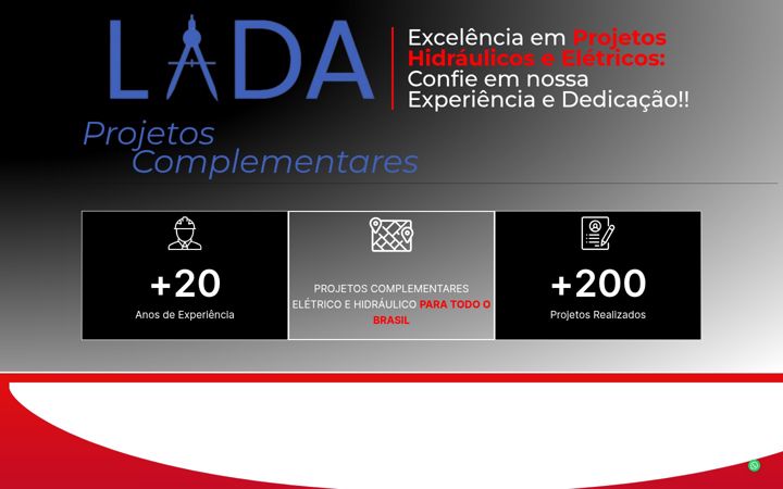 Screenshot of ladaprojetos.com.br