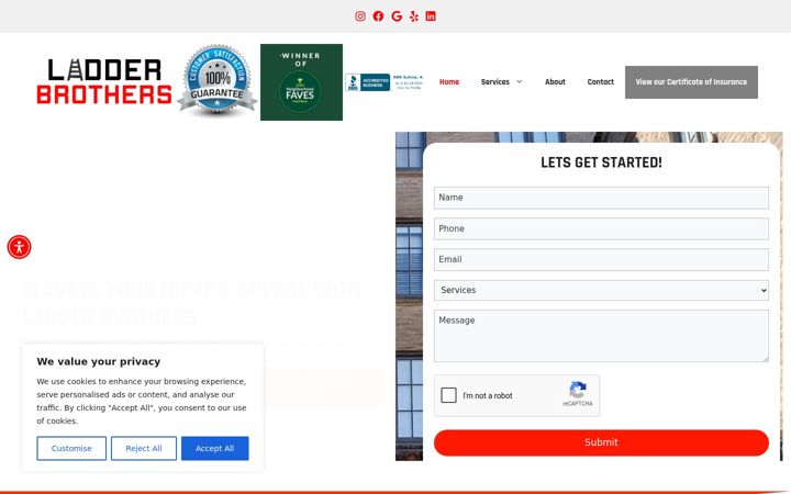 Screenshot of ladderbrothers.com