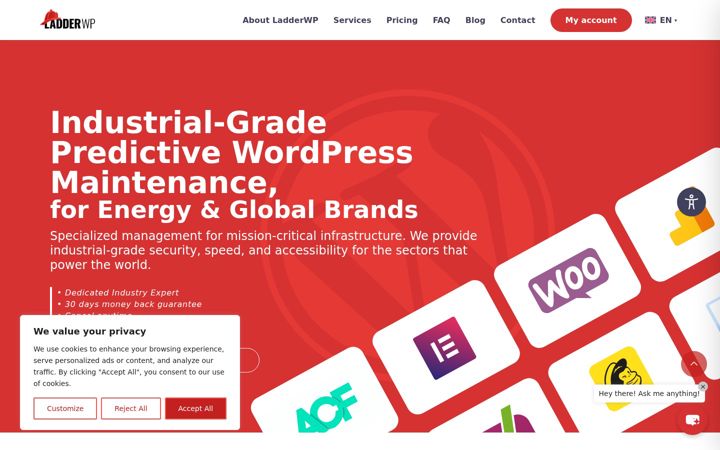 Screenshot of ladderwp.com