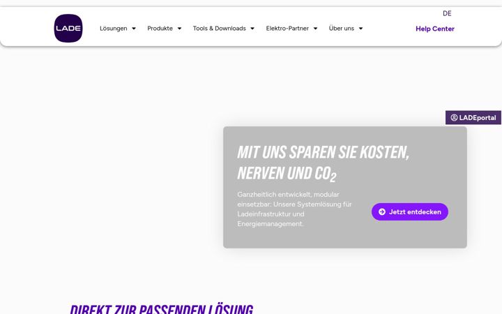 Screenshot of lade.de
