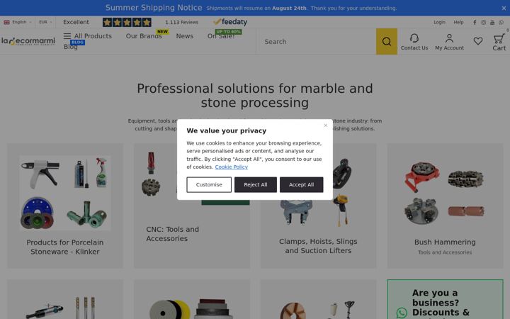 Screenshot of ladecormarmi.com
