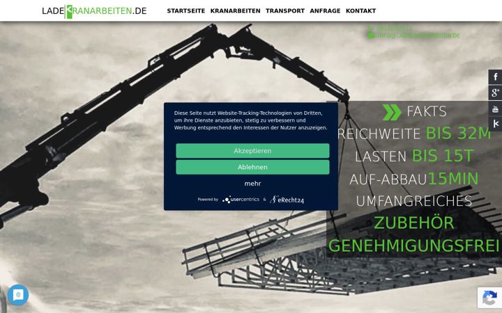 Screenshot of ladekranarbeiten.de