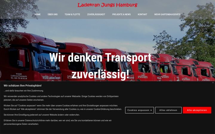 Screenshot of ladekranjungs-hamburg.de