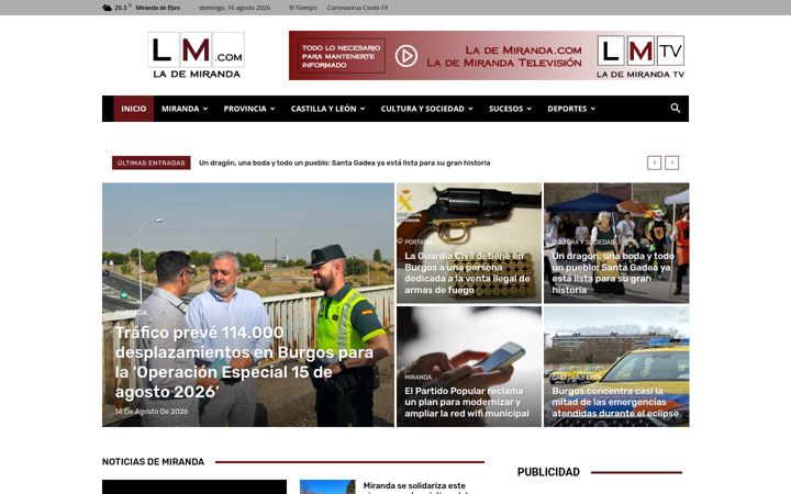 Screenshot of lademiranda.com
