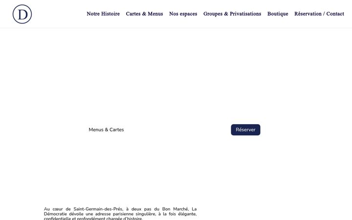 Screenshot of lademocratierestaurant.com