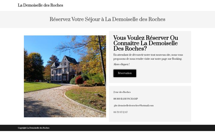 Screenshot of lademoiselledesroches.com