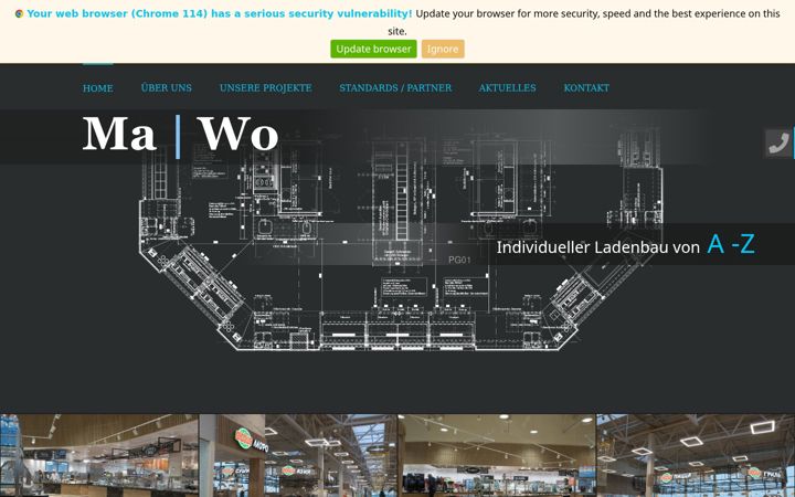 Screenshot of ladenbau-mawo.de