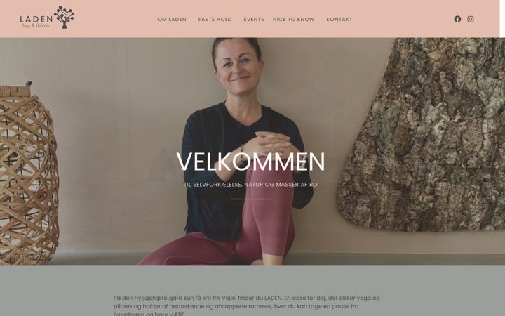 Screenshot of ladenyogaogpilates.dk