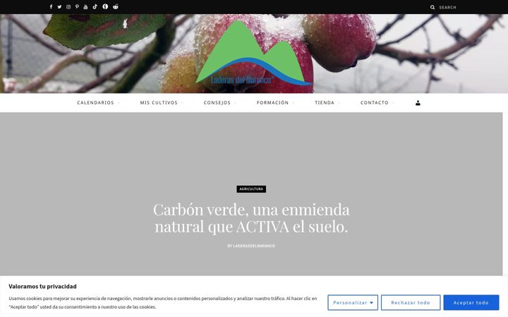 Screenshot of laderasdelnaranco.com