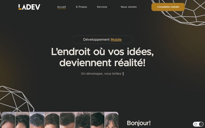 Screenshot of ladev.ca
