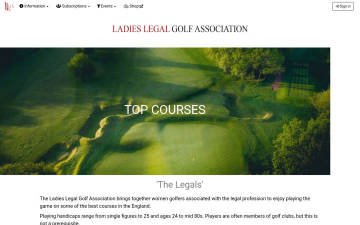 Screenshot of ladieslegalgolfassociation.co.uk