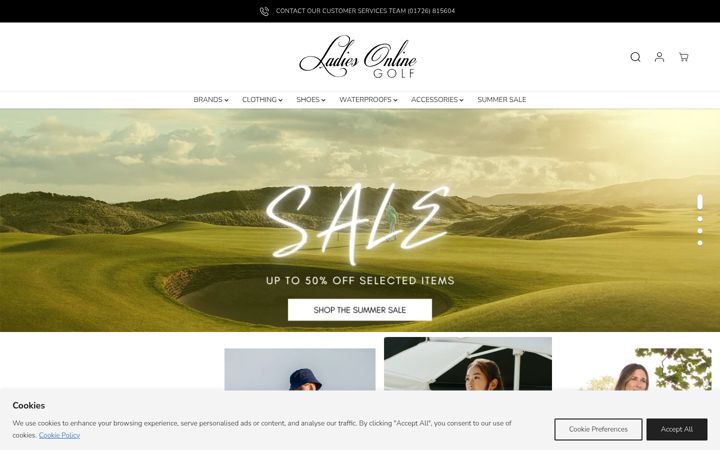 Screenshot of ladiesonlinegolf.com