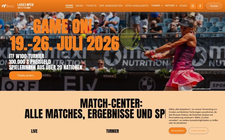 Screenshot of ladiesopen-amstetten.at