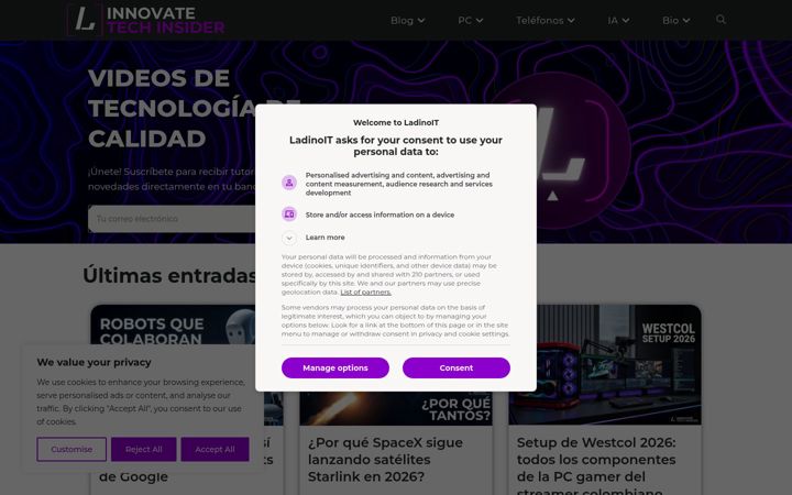 Screenshot of ladinoit.com