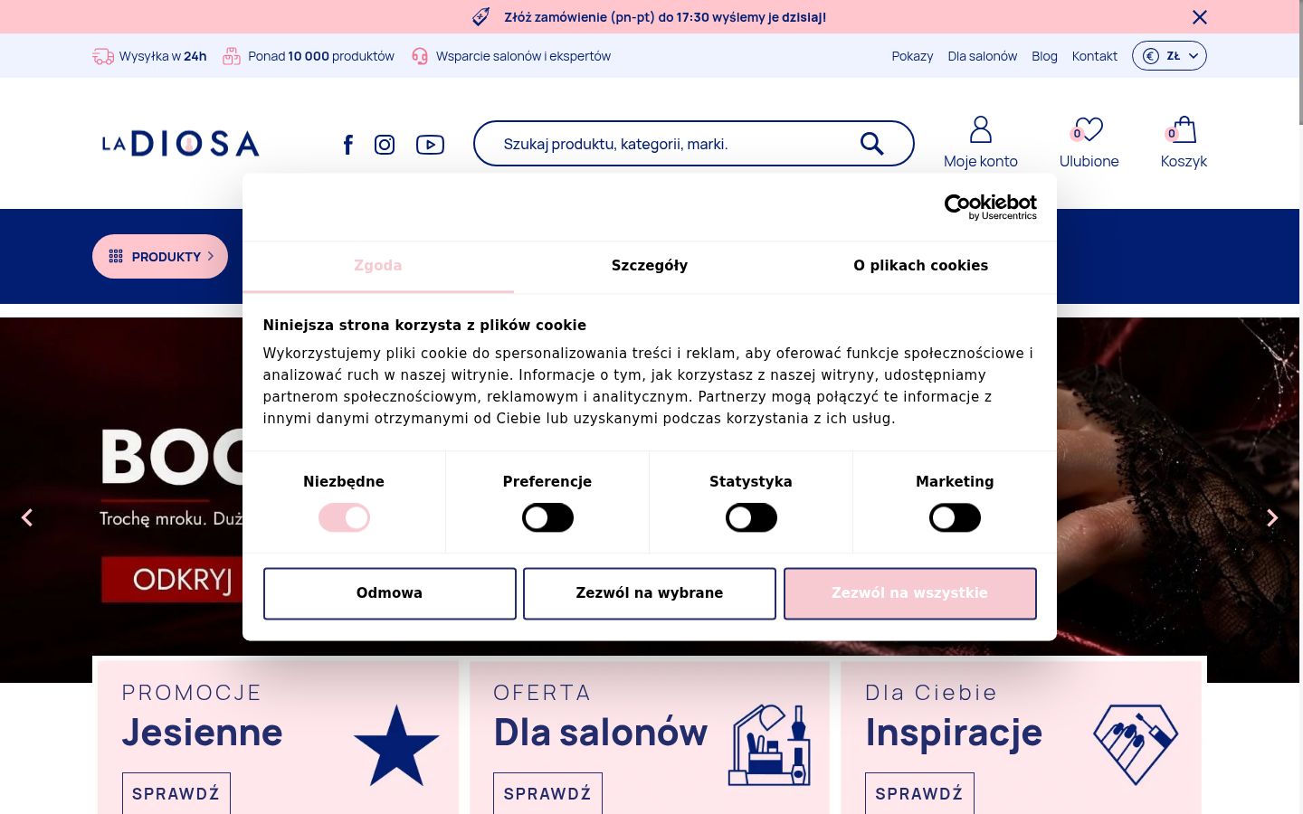 Ekraanipilt nõusolekubännerist, mida näidati enne mis tahes suhtlust