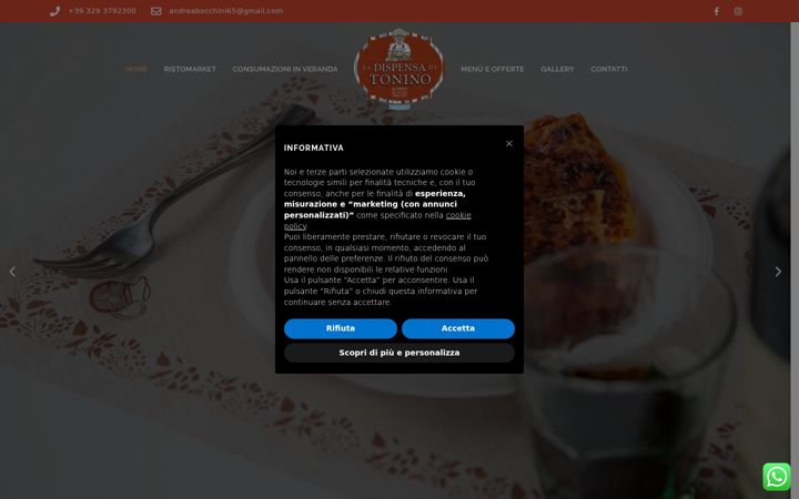 Screenshot of ladispensaditonino.it