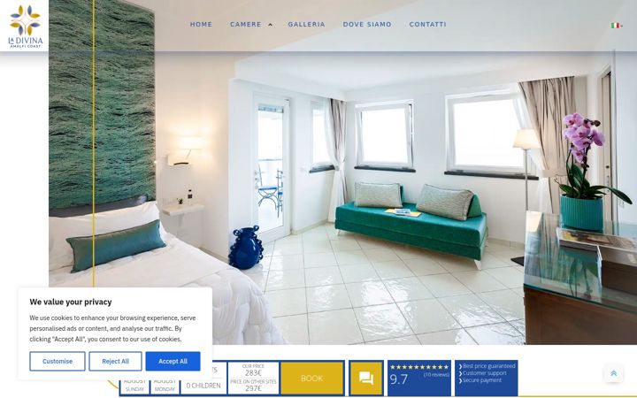 Screenshot of ladivinaamalficoast.com