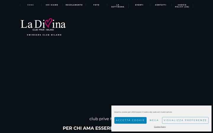 Screenshot of ladivinaclubmilano.com