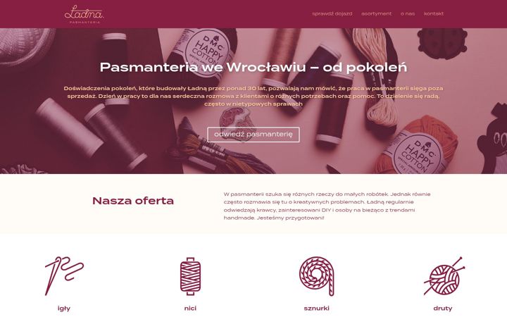 Screenshot of ladnapasmanteria.pl