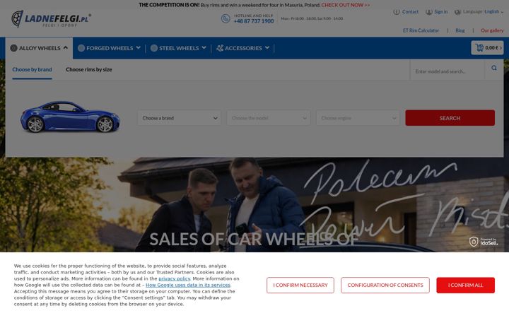 Screenshot of ladnefelgi.pl