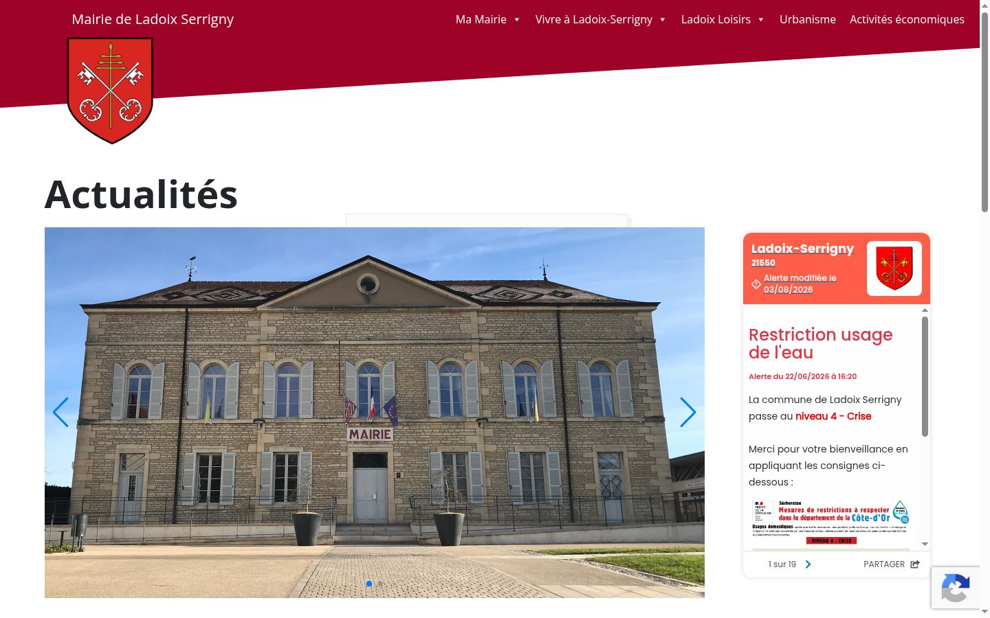 Capture d'écran de la bannière de consentement affichée avant toute interaction
