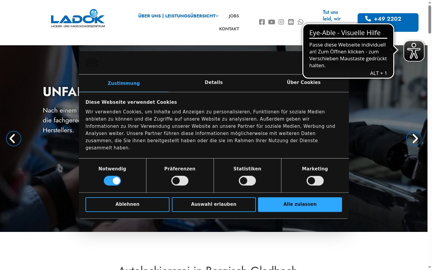 Screenshot tal-banner tal-kunsens muri qabel kwalunkwe interazzjoni