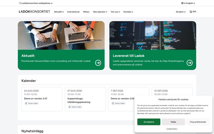 Screenshot of ladokkonsortiet.se