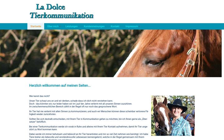 Screenshot of ladolce-tierkommunikation.com