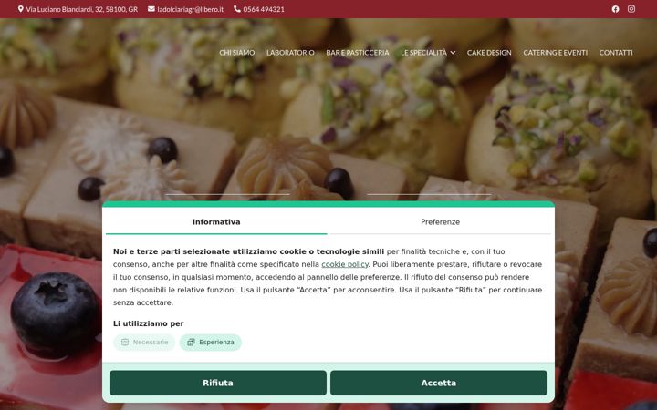 Screenshot of ladolciariagrosseto.it