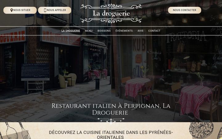 Screenshot of ladroguerie-trattoria.fr