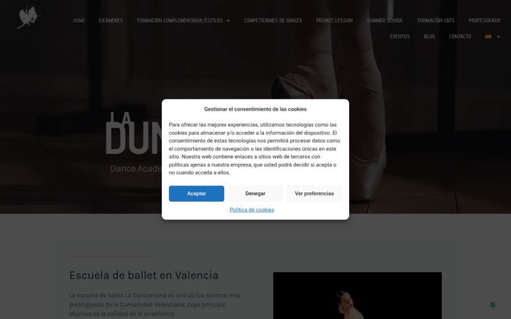 Screenshot of laduncanianadanza.com