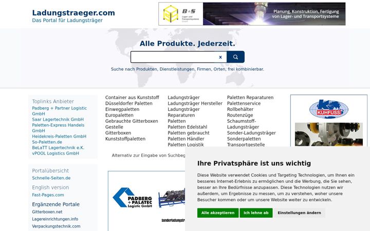 Screenshot of ladungstraeger.com