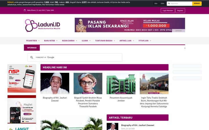 Screenshot of laduni.id