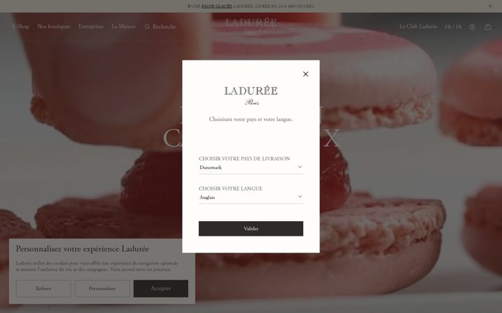 Zrzut ekranu laduree.fr